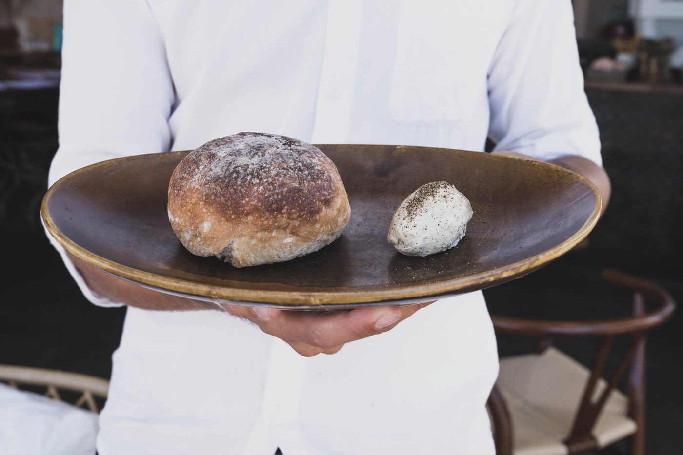 Damper bread with smoked wattleseed butter